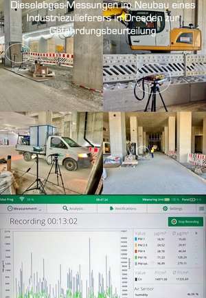 Dieselabgasmessung zur Gefährdungsbeurteilung (Dresden)